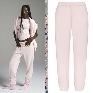 SKIMS cotton fleece classic jogger in barely pink